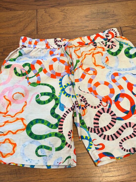 Rachel Antonoff Pants - Rachel Antonoff Multicolor Snake-Print Shorts NWT (Extra Small)